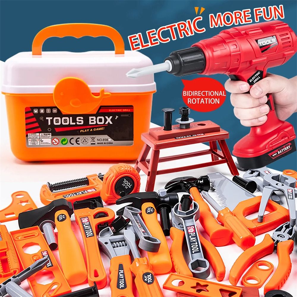 Power Tools In Construction - 전동 장난감 드릴 수리 도구 장난감