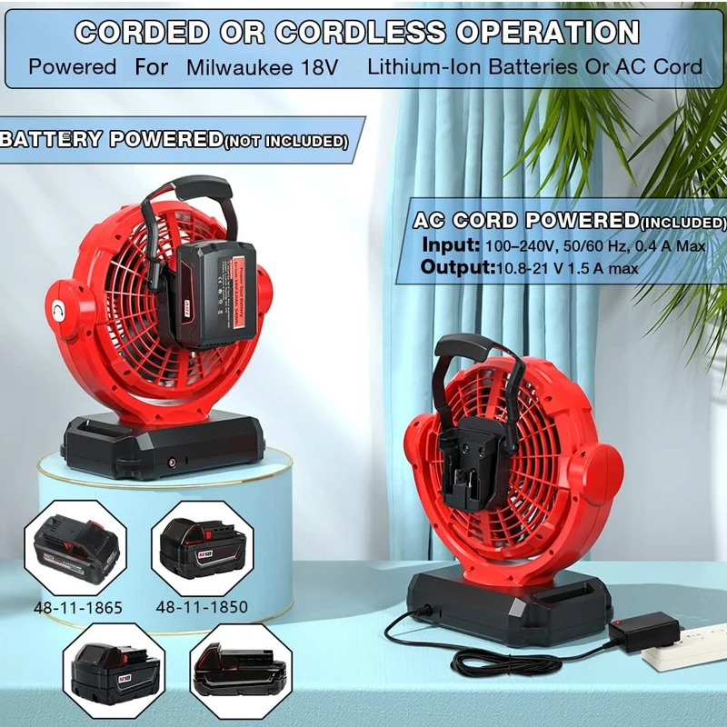 밀워키 18V 리튬 이온 배터리용 무선 팬 휴대용 건설 - Power Tools In Construction 리뷰 및 가격