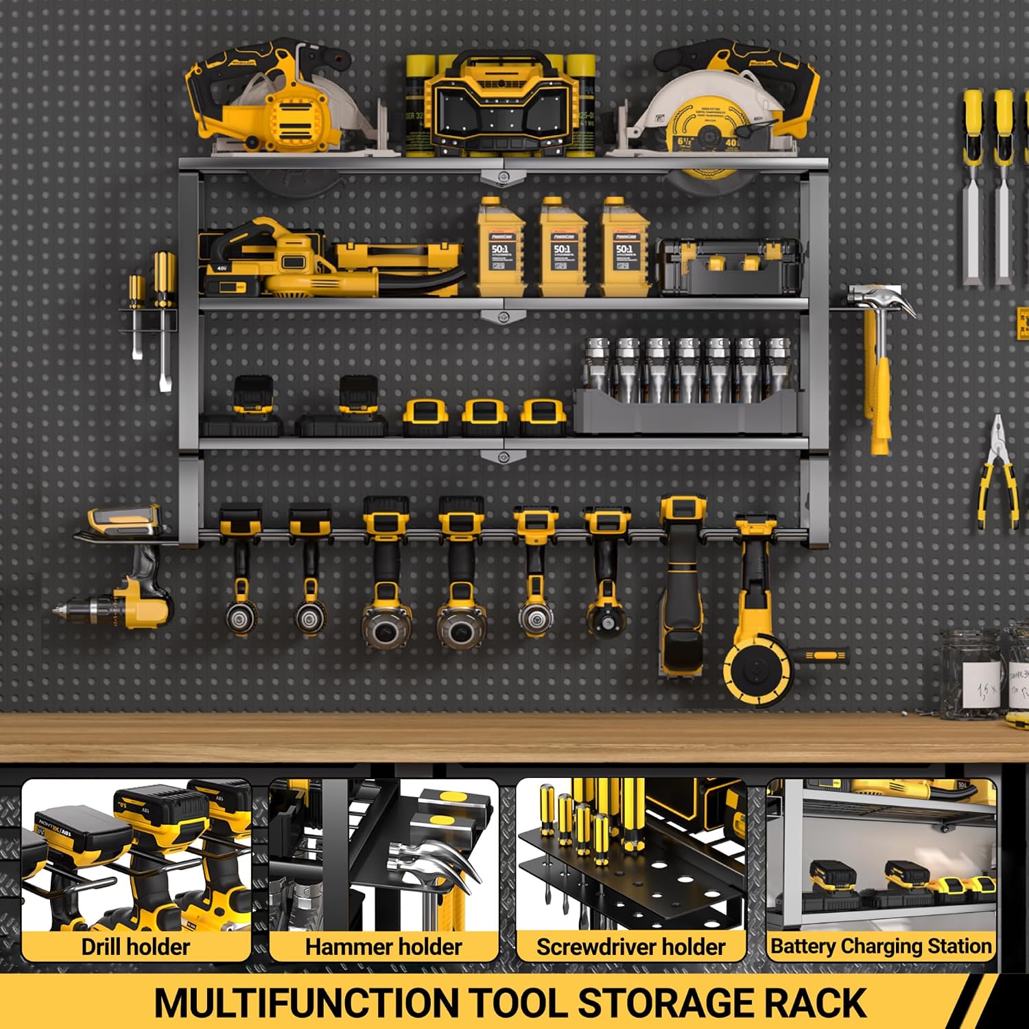 대형 전동 공구 정리대 벽걸이형, 고하중 금속 무선 드 - Power Tools Toolstation 리뷰 및 가격
