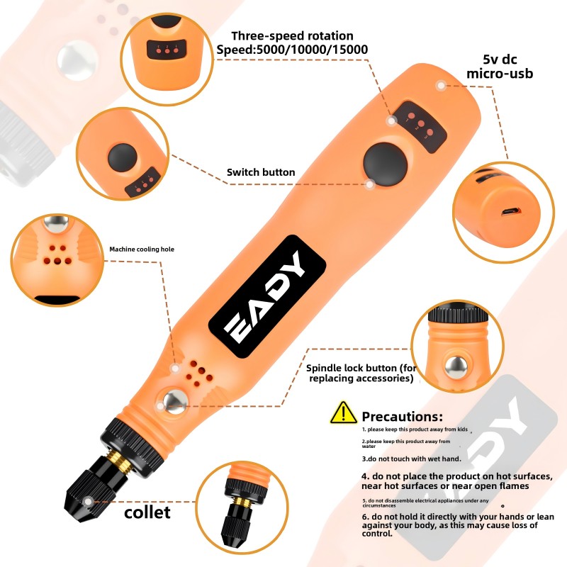 USB 무선 로터리 공구 키트 – 금속 연마, 모형 제 - Power Tools Aeg 리뷰 및 가격