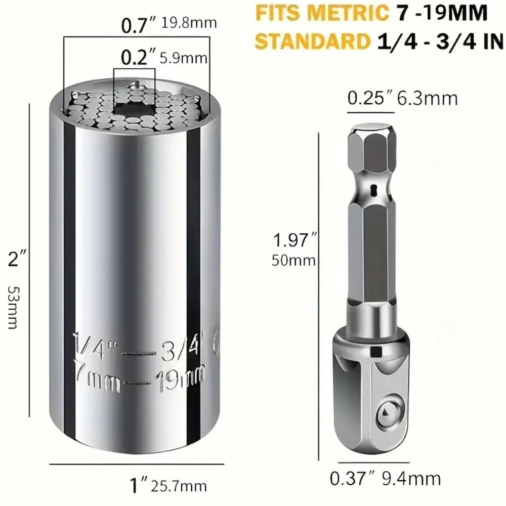 유니버설 소켓 렌치 토크 헤드 세트 래칫 슈퍼 슬리브  - Power Tools List 리뷰 및 가격