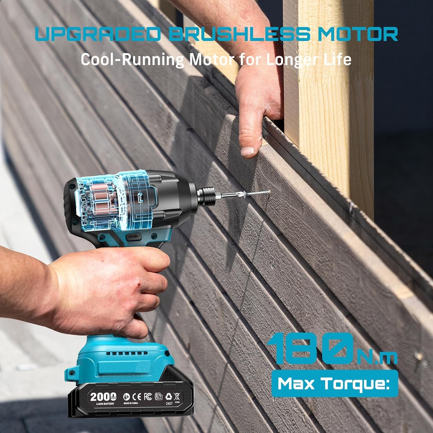 Seesii 전기 스크루드라이버 180N.m 무선 브러 - Power Tools Aeg 리뷰 및 가격