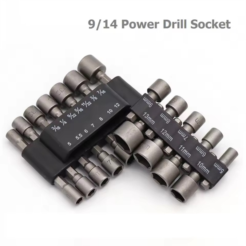 9/14Pcs 세트 소켓 렌치 전원 드릴 비트 너트 드 - Power Tools List 리뷰 및 가격