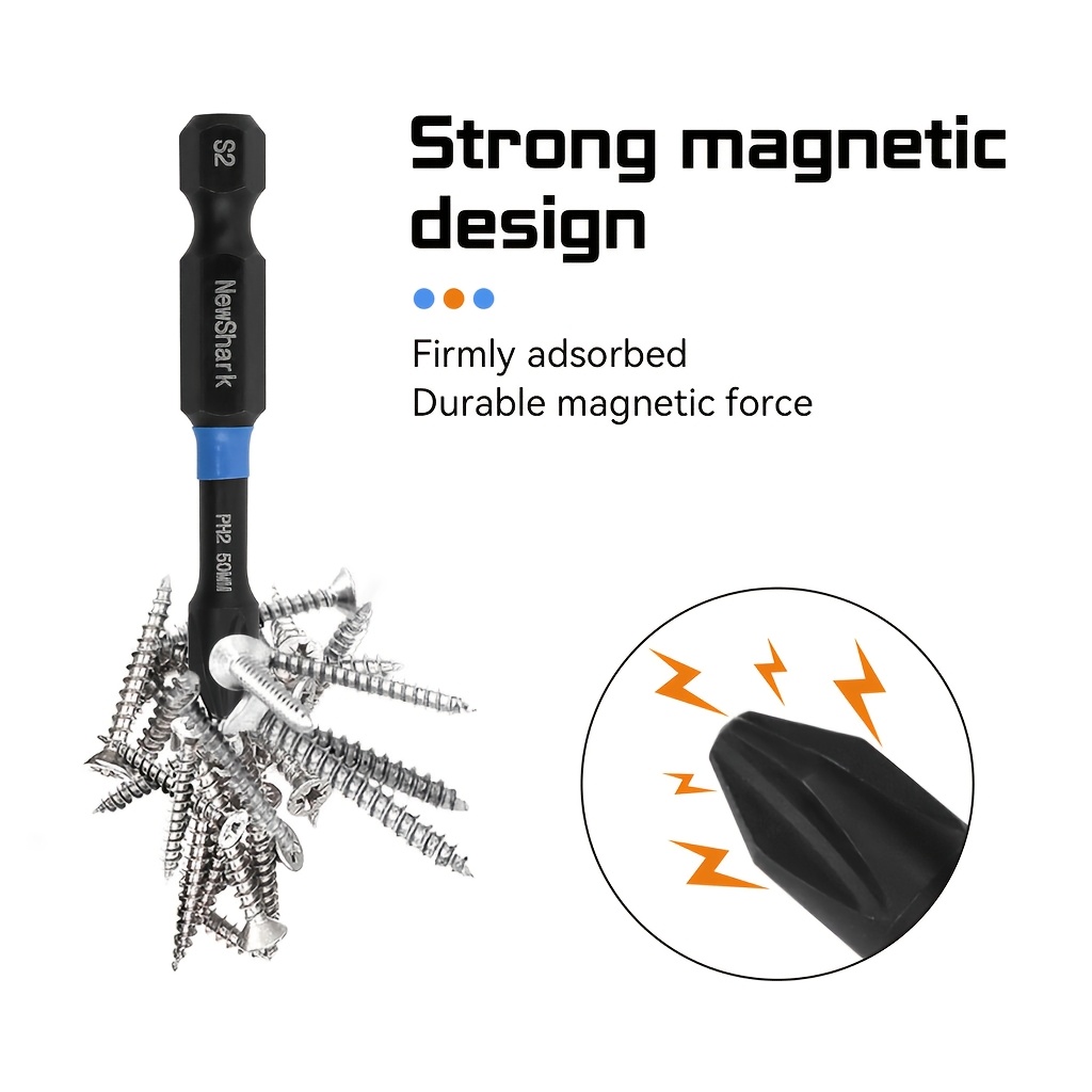 5개입 고강도 자석 필립스 드라이버 비트, S2 강철  - Power Tools List 리뷰 및 가격