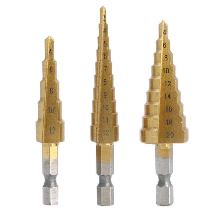 몰 3종 고속강 스텝 드릴 비트 세트 전동 공구 콘 티 - Power Tools Mall 리뷰 및 가격
